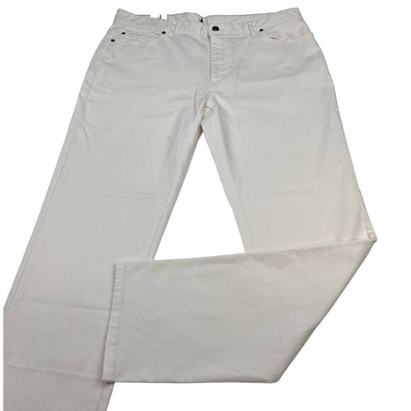 New Johnnie-O Sawyer Men US 36x32 Stone White Jeans Slim Fit Six-Pocket Casual - Picture 8 of 12